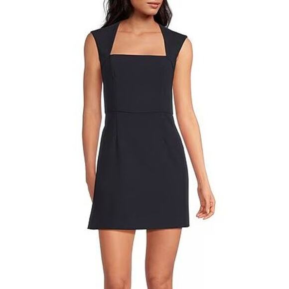 French Connection Women's Ruth Whisper Sleeveless Mini Dress Black Size 2 - Picture 1 of 8